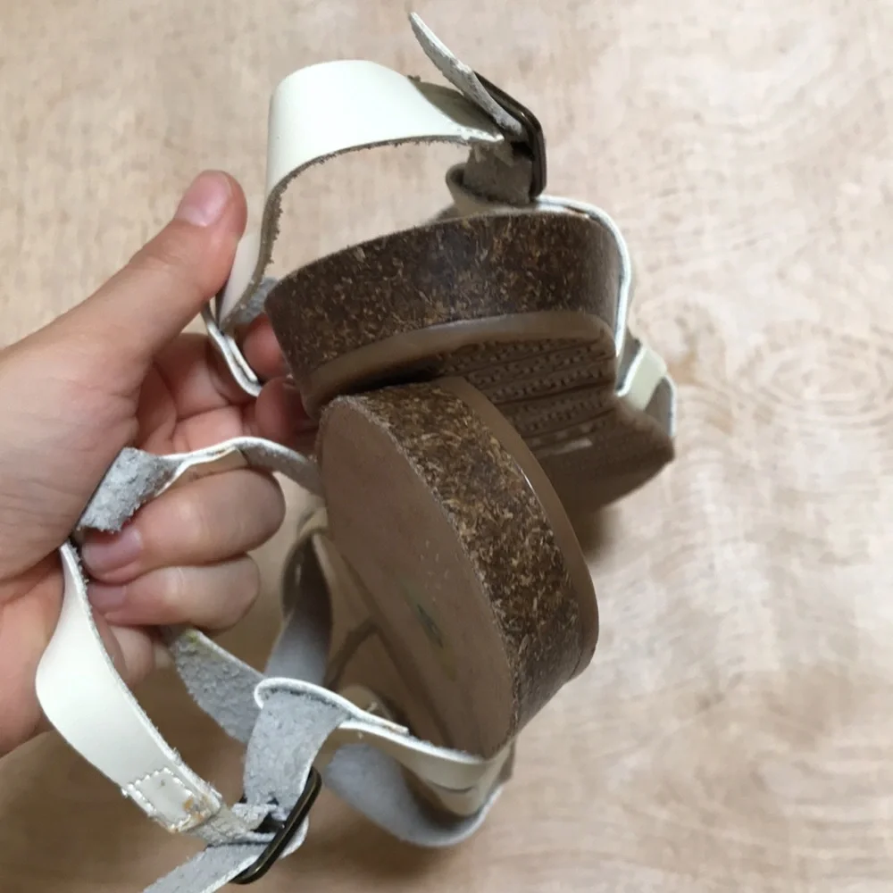 Esprit Liv Strap Sandals Ivory Size 8